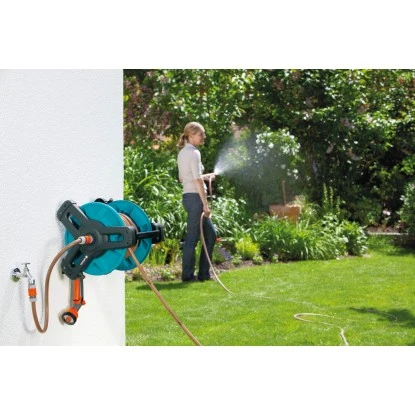 Gardena Wand-Schlauchtrommel Classic 50 Set Mit 20 M Qualitätsschlauch 4 Gardena Wand-Schlauchtrommel Classic 50 Set Mit 20 M Qualitätsschlauch – Bild 2